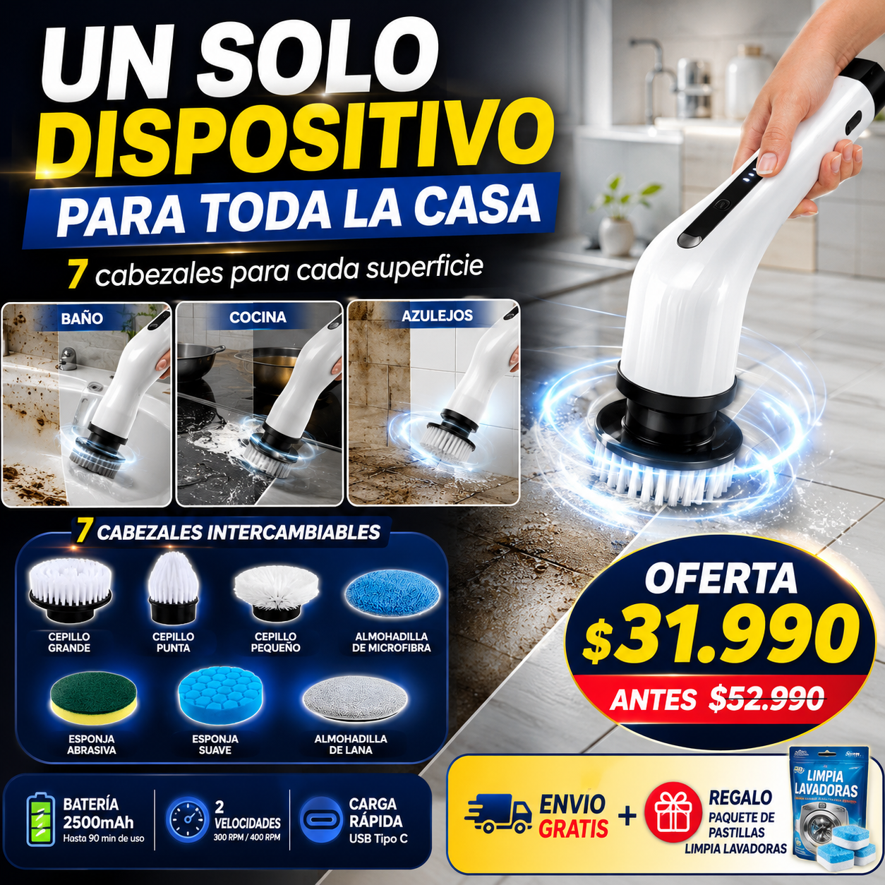 PowerClean | Cepillo Multi Uso