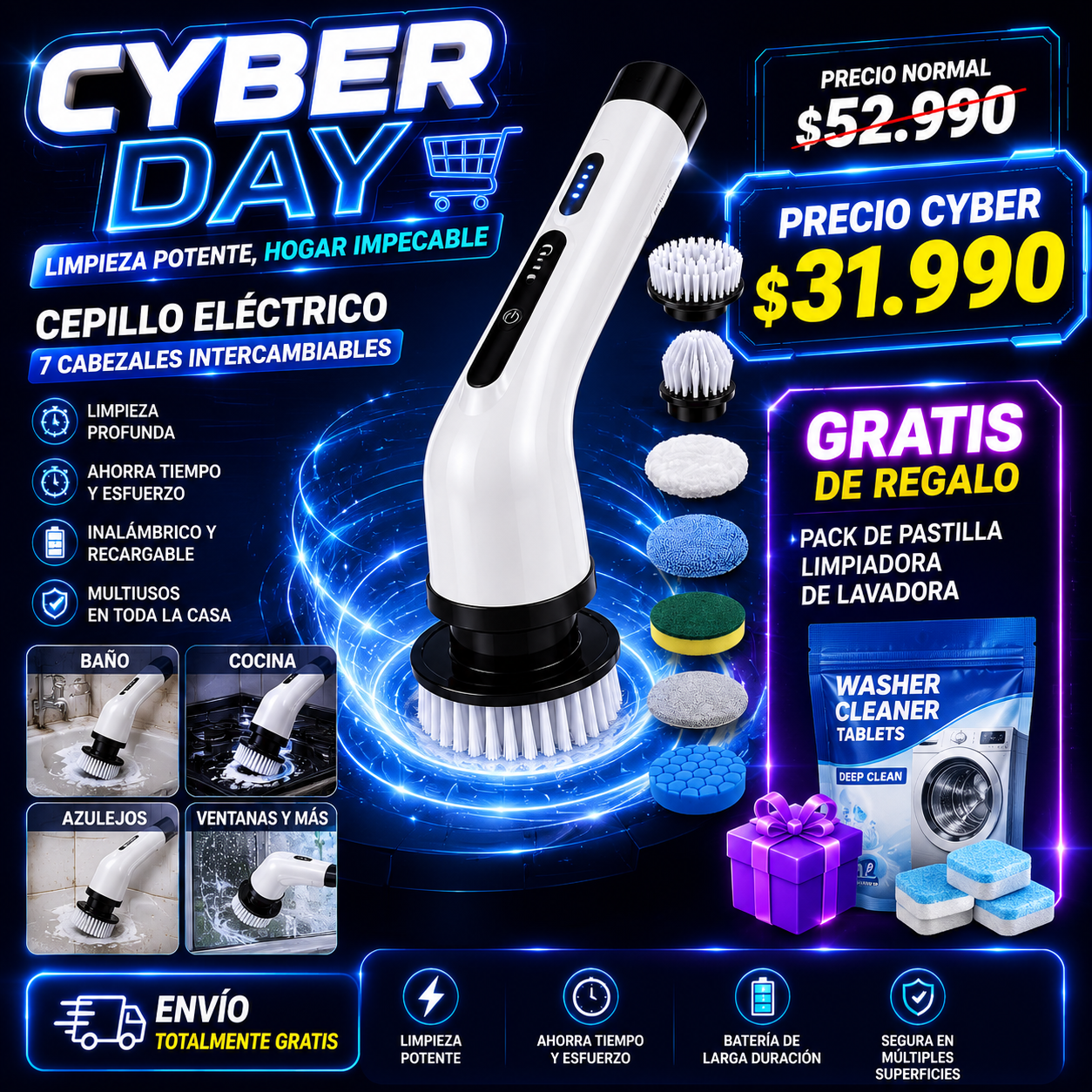 PowerClean | Cepillo Multi Uso